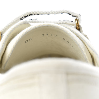 Christian Dior Canvas Walk'n Dior Low Top Sneakers 38.5 White 8 of 9