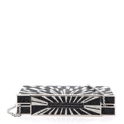 Judith Leiber Crystal Minaudiere Clutch Black Silver 9 of 10