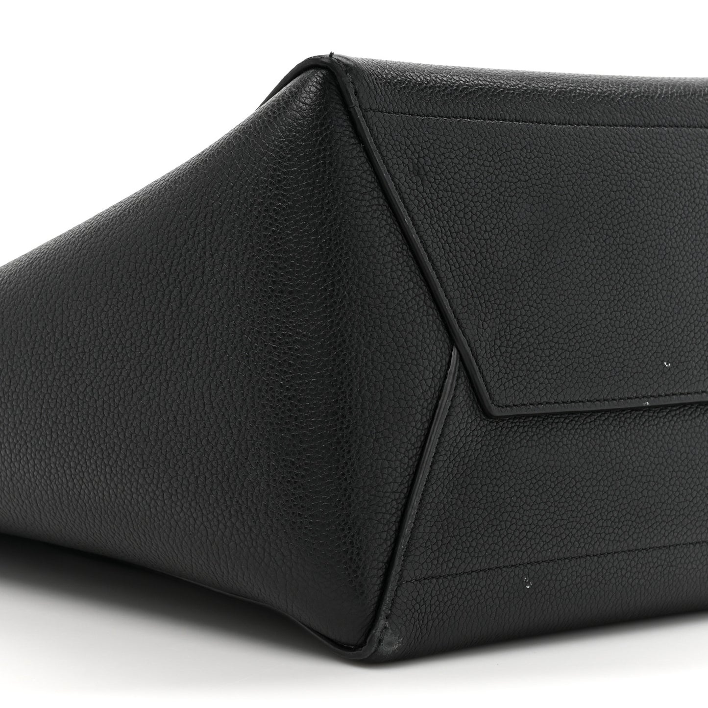 Soft Grained Calfskin Sangle Bucket Bag Black