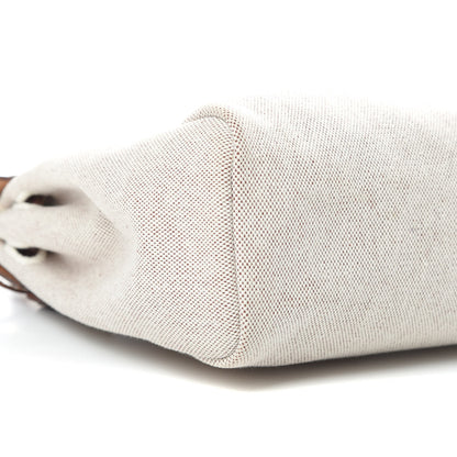 Hermes Toile Vache Calfskin Herbag 30 PM Natural Havane 13 of 19