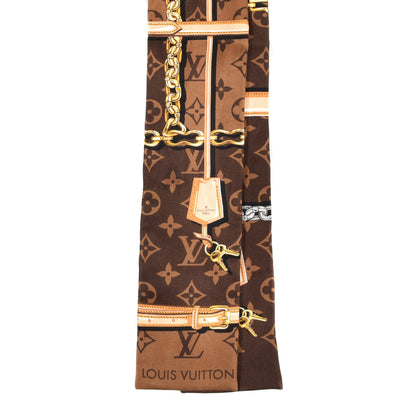 Louis Vuitton Silk Monogram Confidential Bandeau Brown 2 of 3