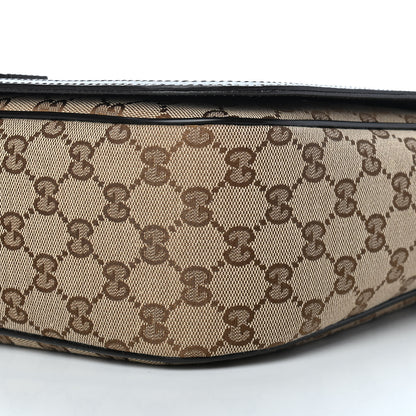 Gucci Monogram Large Flap Messenger Bag Beige Dark Brown 9 of 9