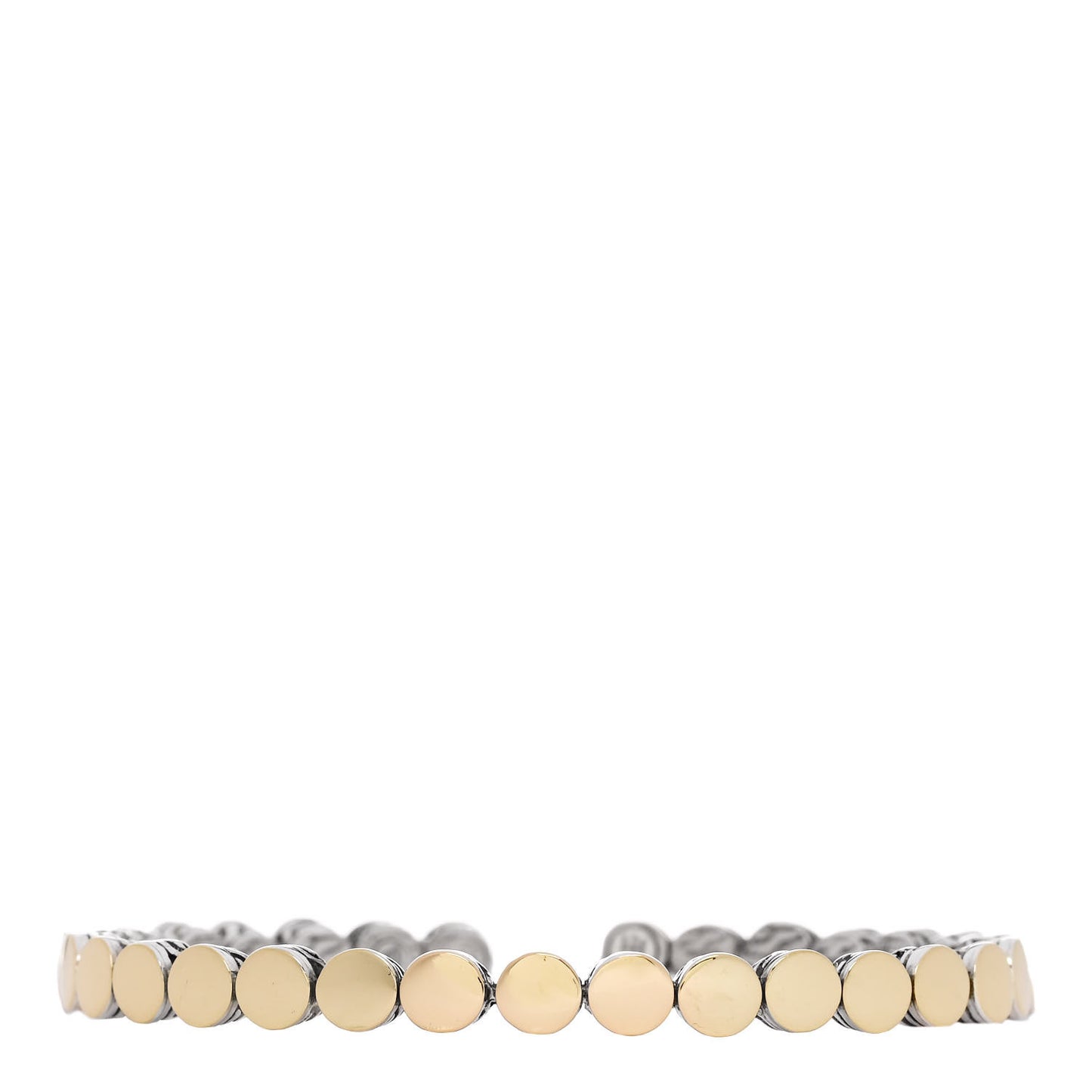 Sterling Silver 18K Yellow Gold Dot Flex Bracelet