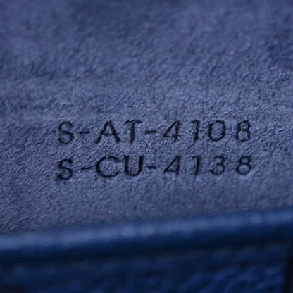 Celine Drummed Calfskin Nano Luggage Indigo 8 of 11