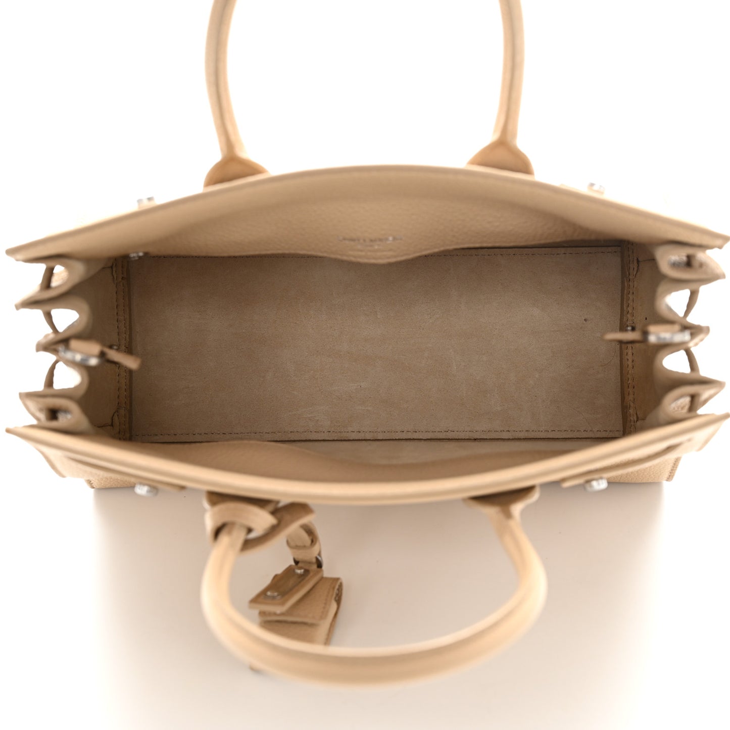 Grained Calfskin Baby Supple Sac De Jour Beige