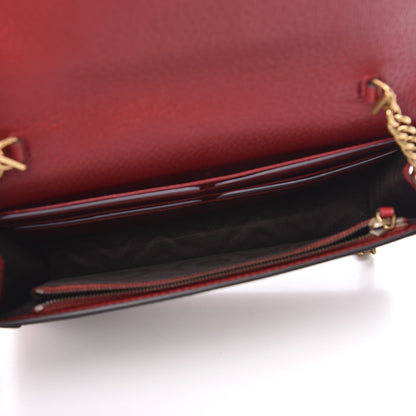Gucci GG Supreme Monogram Web Queen Margaret Chain Wallet Red 4 of 9
