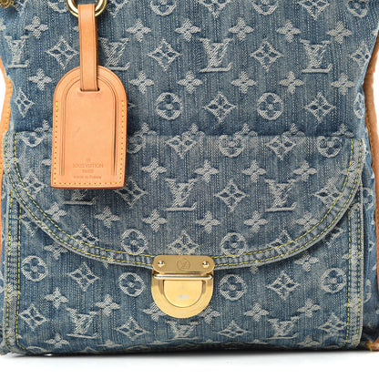 Louis Vuitton Monogram Denim Sac Plat Blue 7 of 15