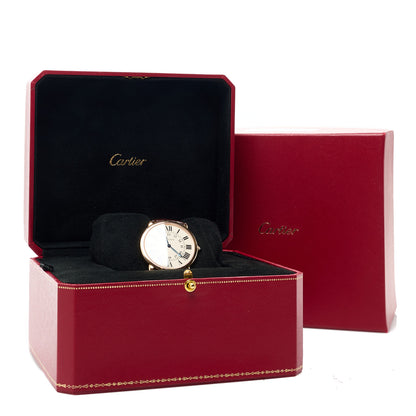 Cartier 18K Pink Gold Alligator 36mm Ronde Louis Manual Winding Watch Brown 5 of 5