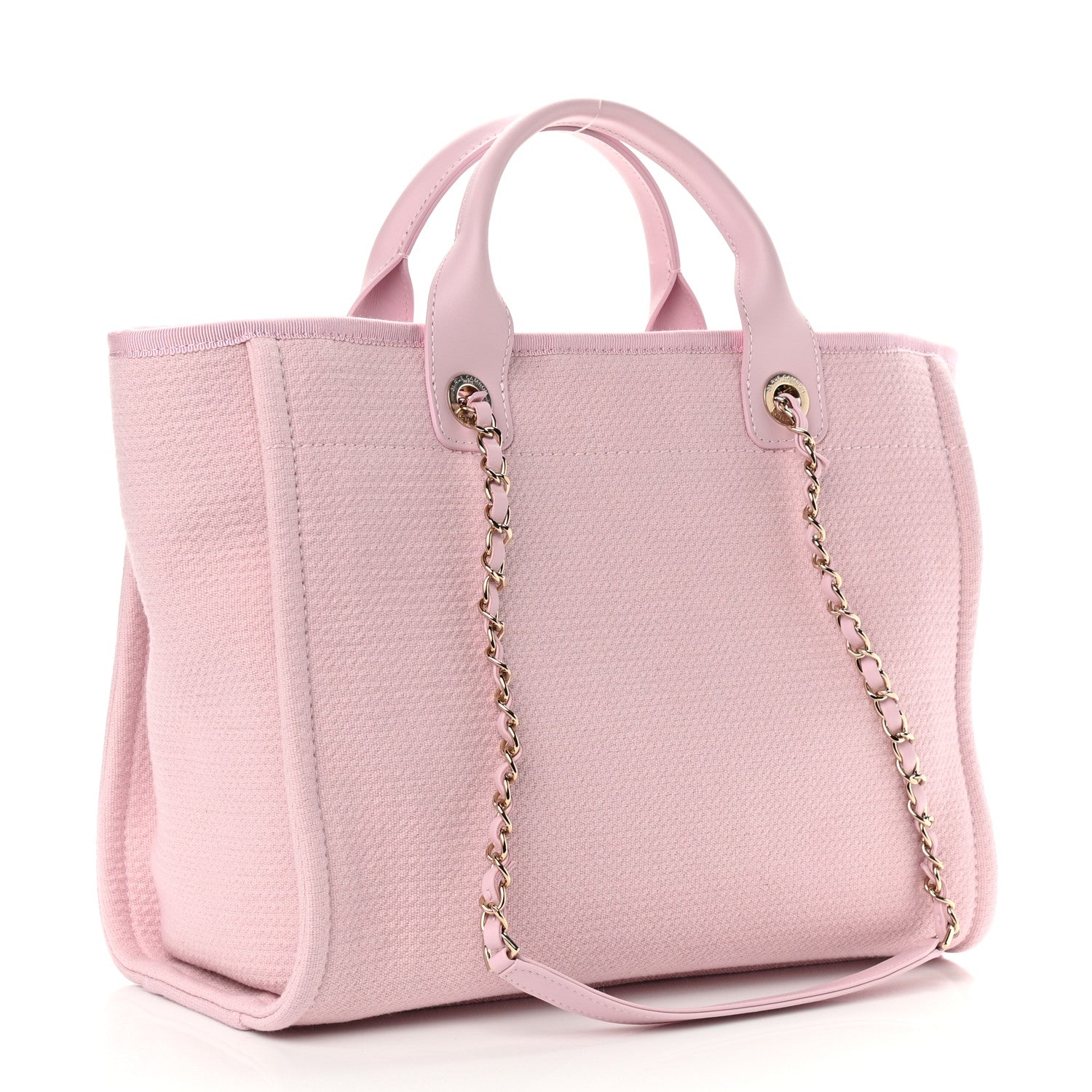 Chanel Mixed Fibers Small Deauville Tote Light Pink 4 of 12