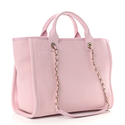 Chanel Mixed Fibers Small Deauville Tote Light Pink 4 of 12