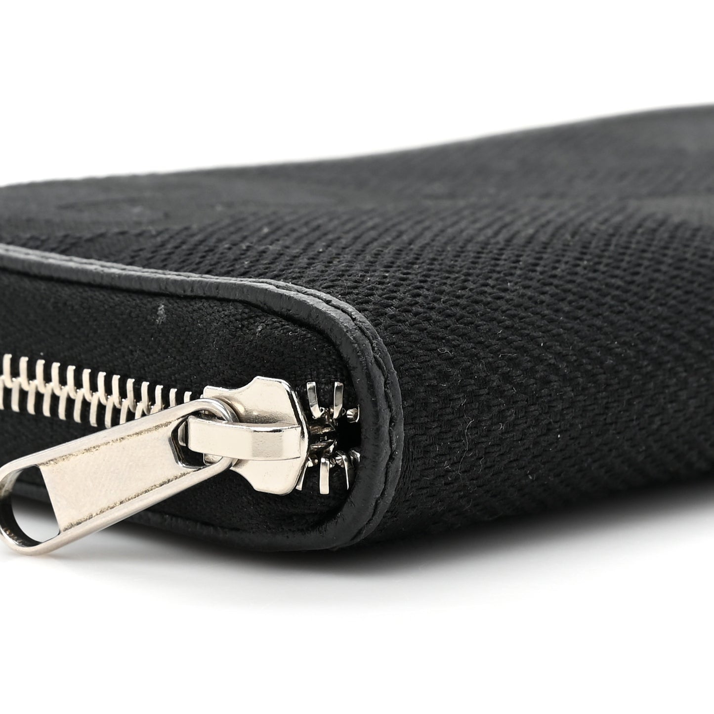 Canvas Monogram Jumbo GG Textured Dollar Calfskin Continental Wallet Black