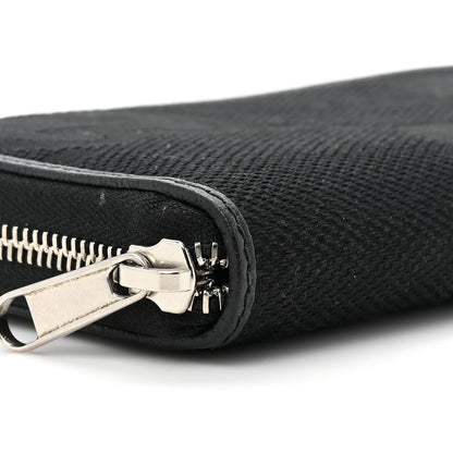 Gucci Canvas Monogram Jumbo GG Textured Dollar Calfskin Continental Wallet Black 12 of 13