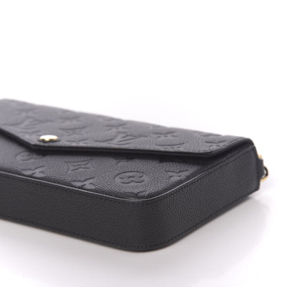 Louis Vuitton Empreinte Pochette Felicie Chain Wallet Black 9 of 10