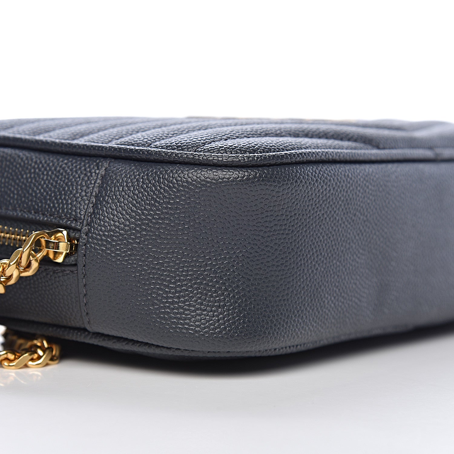 Saint Laurent Grain De Poudre Matelasse Monogram Mini Lou Camera Bag Dark Smog 10 of 13