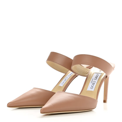 Jimmy Choo Calfskin Cheri Ankle Strap 85 Pumps 39 Powder Pink 3 of 8