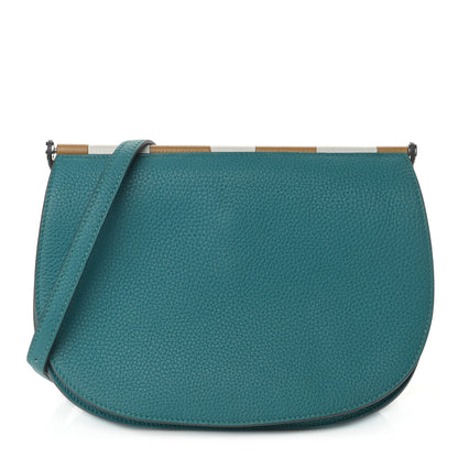 Hermes Taurillon Clemence Chevre Mysore Saut 25 Vert Bosphore 1 of 11