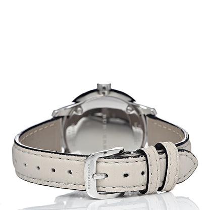 Burberry Stainless Steel Calfskin Diamond 32mm Classic Round Quartz Watch Taupe BU10105 4 of 9