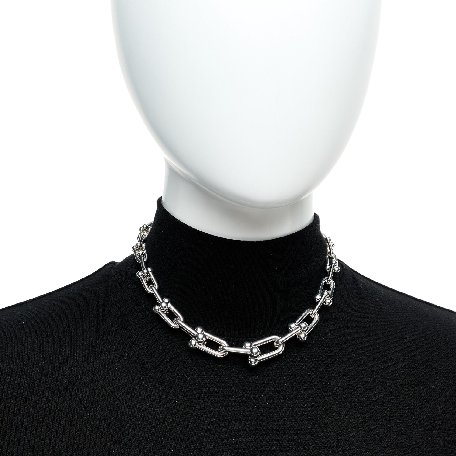 Tiffany Sterling Silver HardWear Graduated Link Necklace 2 of 6