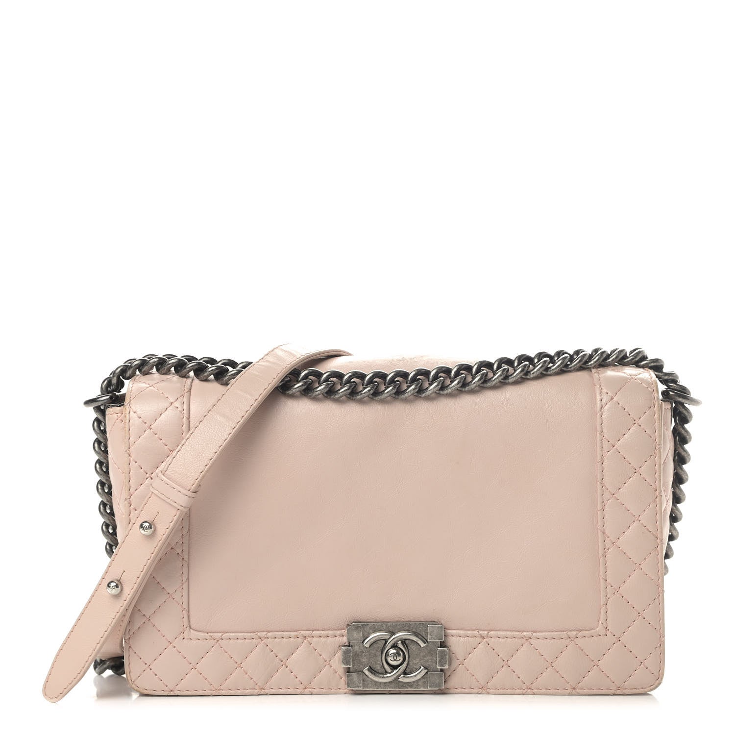Chanel Calfskin New Medium Boy Reverso Flap Light Pink 1 of 10