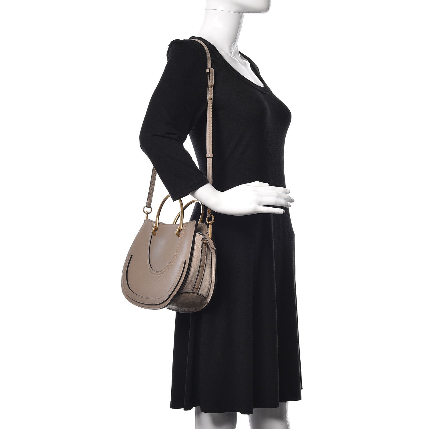 Chloe Calfskin Suede Medium Pixie Shoulder Bag Motty Grey 2 of 11