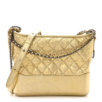 Chanel Metallic Aged Calfskin Quilted Medium Gabrielle Gold 1 of 10