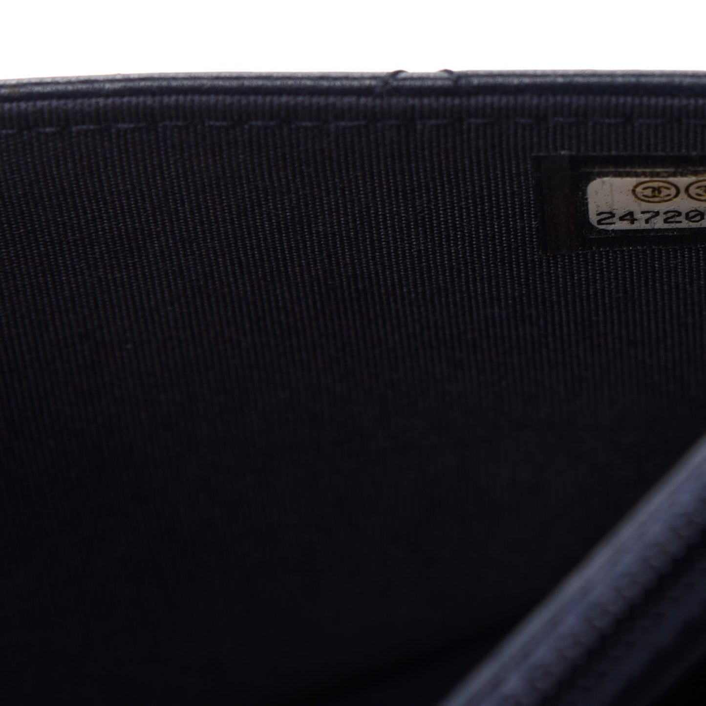 Lambskin Quilted Trendy CC Wallet On Chain WOC Navy