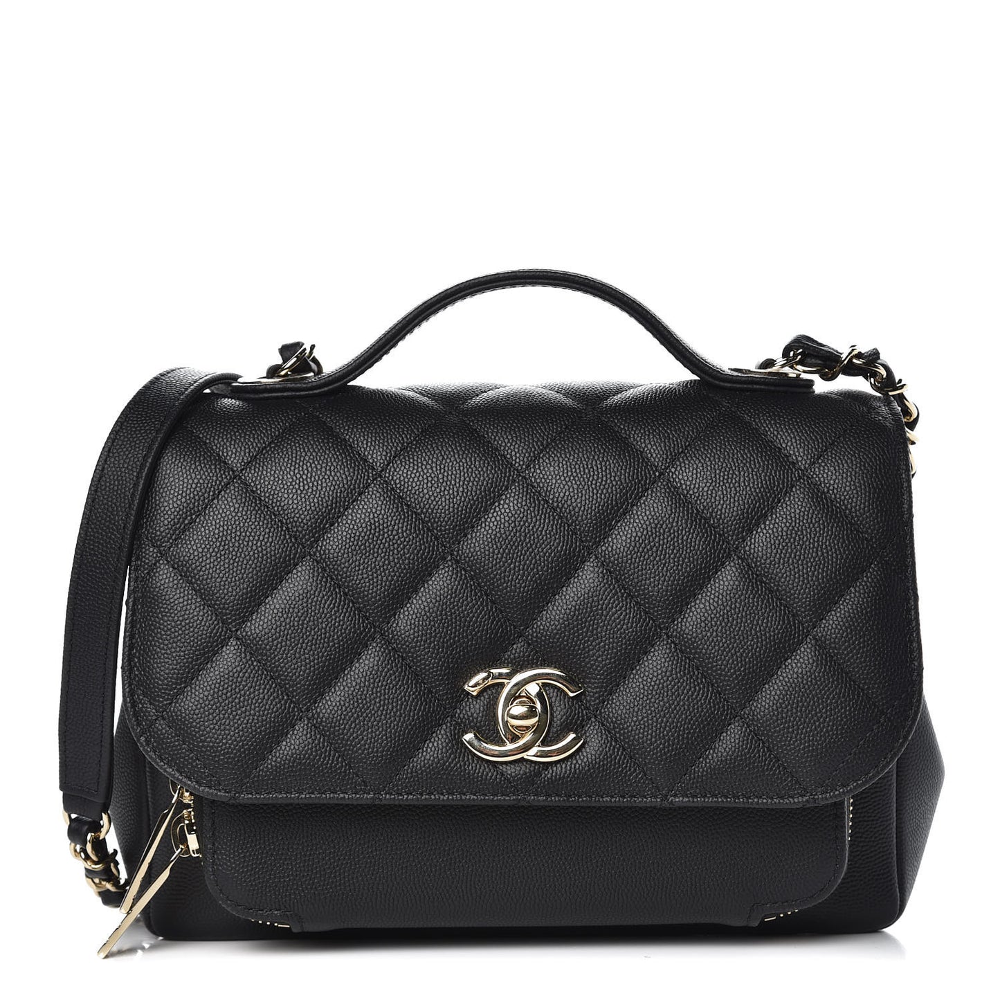 Caviar Quilted Medium Business Affinity Flap Black