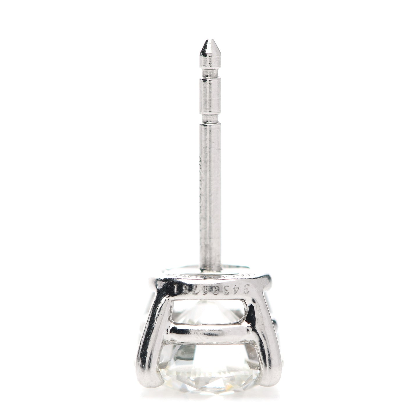Platinum Diamond 2.76ctw Solitaire Earrings