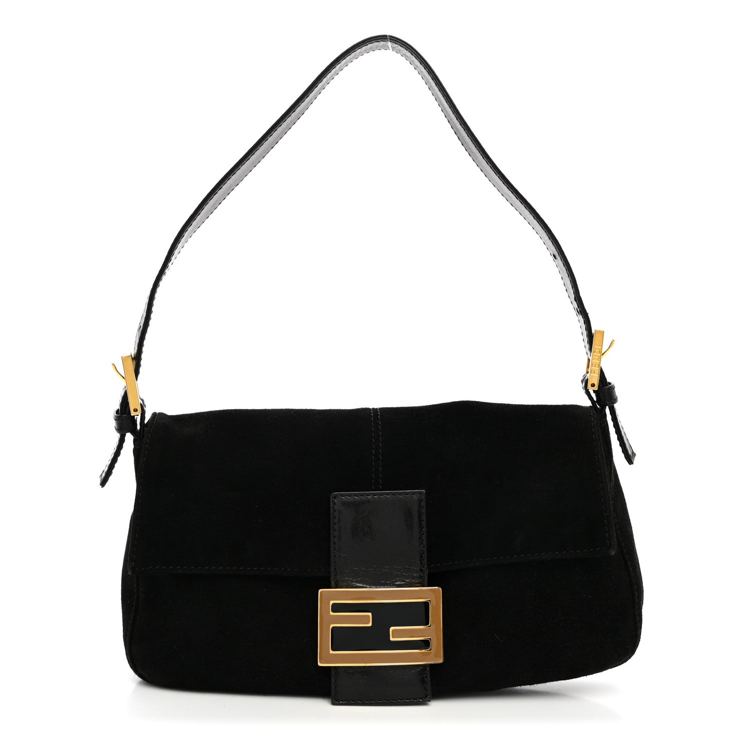 Fendi Suede Baguette Black 1 of 9