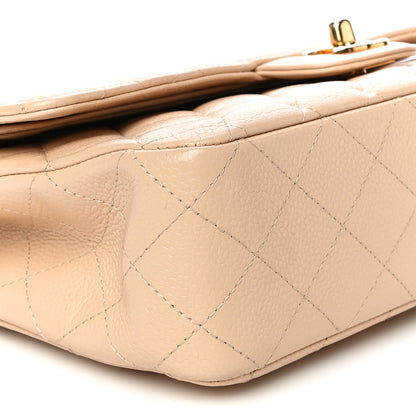 Chanel Caviar Quilted Medium Double Flap Beige 9 of 15