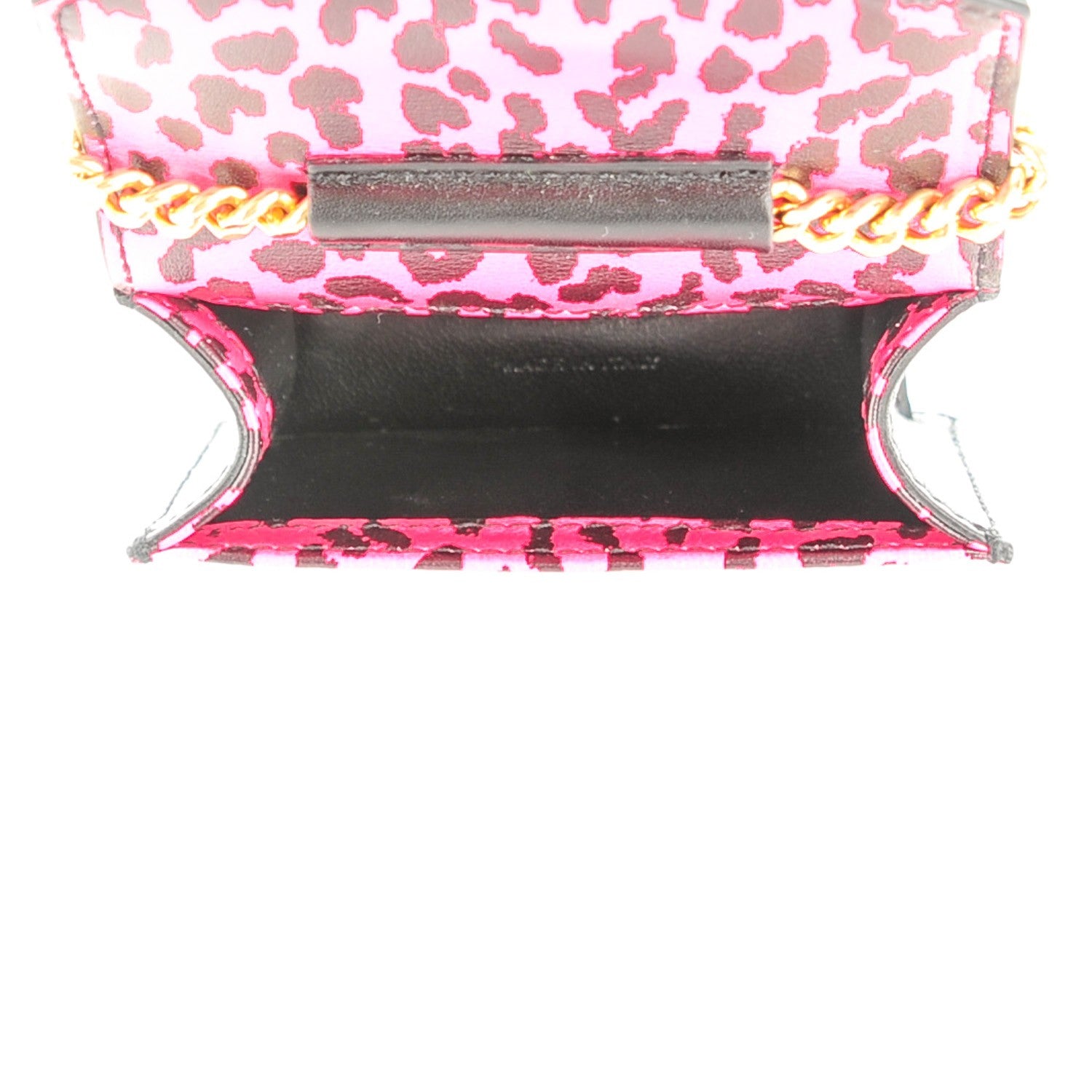 Saint Laurent Calfskin Monogram Leopard Print Mini Candy Crossbody Pink Black 5 of 7