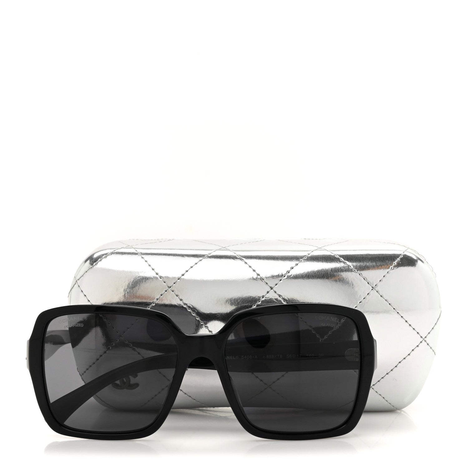 Chanel Acetate Polarized Square Sunglasses 5408 Black 8 of 8