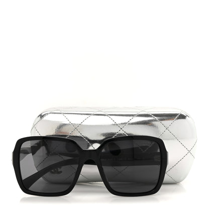 Chanel Acetate Polarized Square Sunglasses 5408 Black 8 of 8