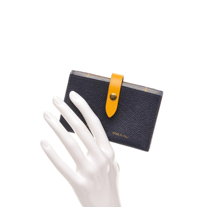 Celine Grained Shiny Calfskin Accordion Card Holder Midnight 2 of 9