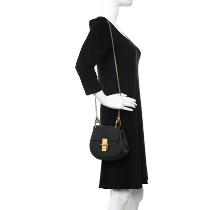 Chloe Grained Lambskin Nano Drew Shoulder Bag Black 2 of 9
