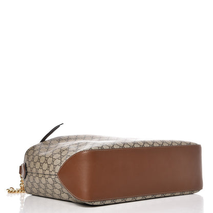 Gucci GG Supreme Monogram Large Linea A Hobo Light Brown 4 of 8
