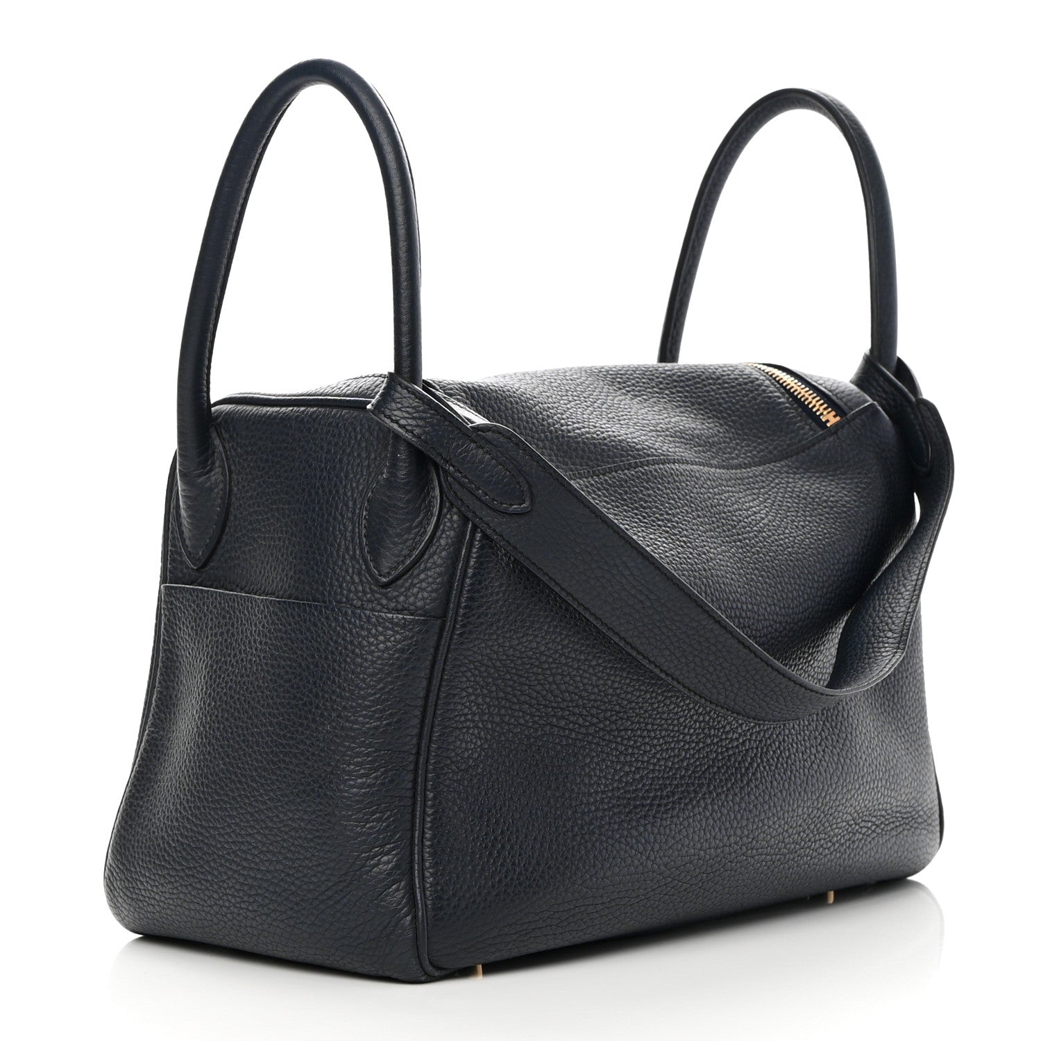 Hermes Taurillon Clemence Lindy 30 Bleu Indigo 3 of 16