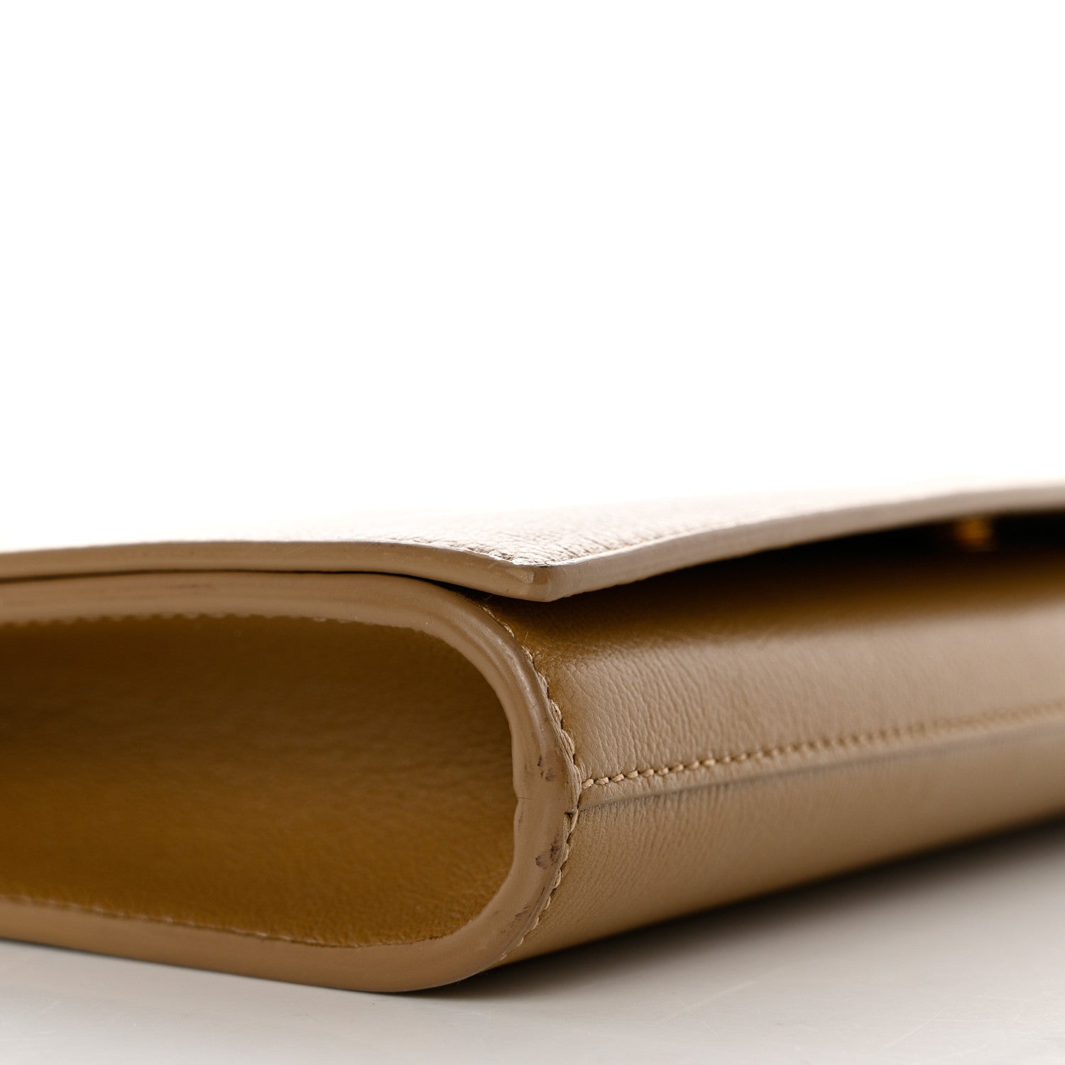 Saint Laurent Calfskin Monogram Large Belle De Jour Clutch Beige 8 of 11