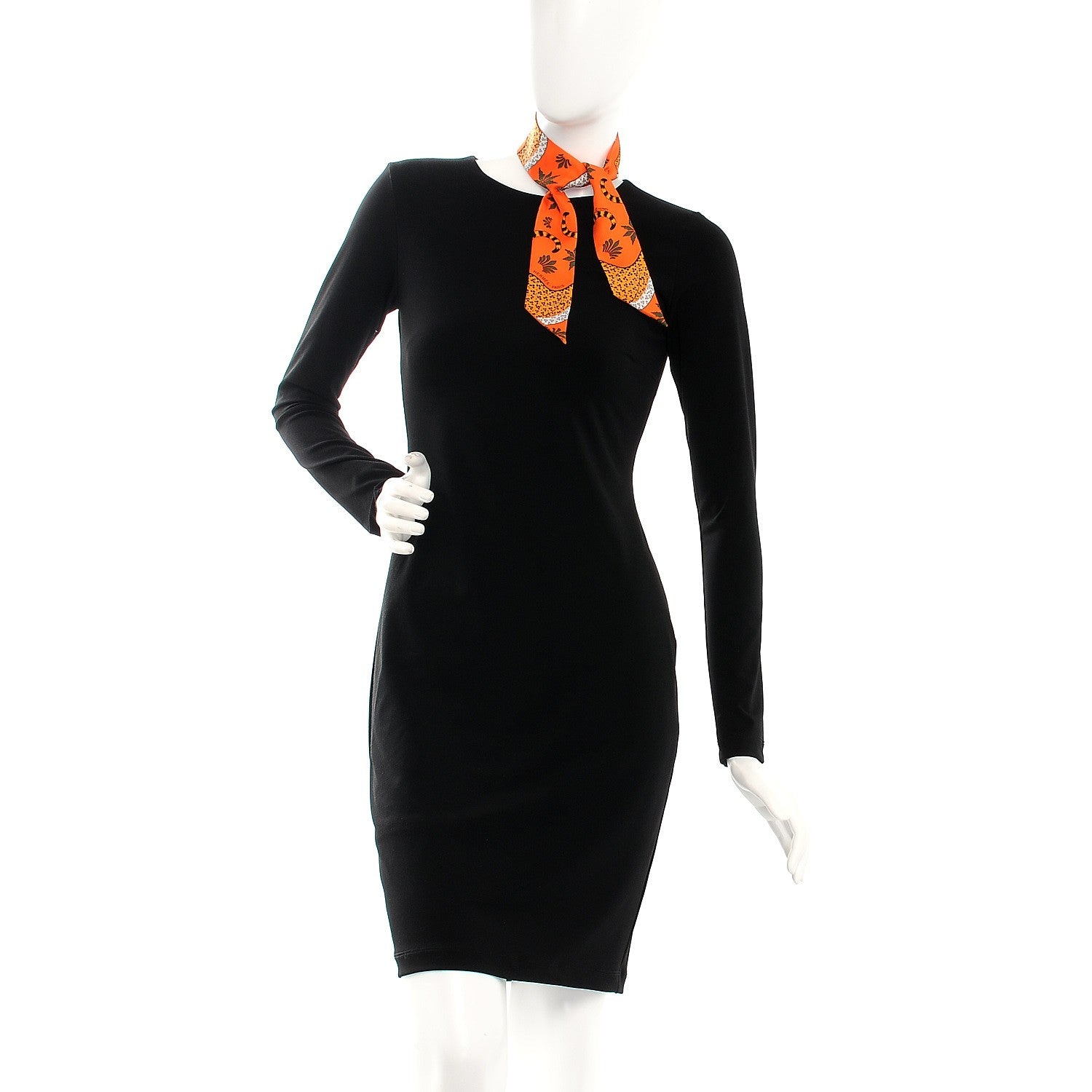 Hermes Silk Les Leopards Twilly Orange Abricot Vert 2 of 5