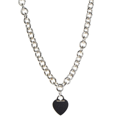 Tiffany Sterling Silver Heart Tag Necklace 1 of 6