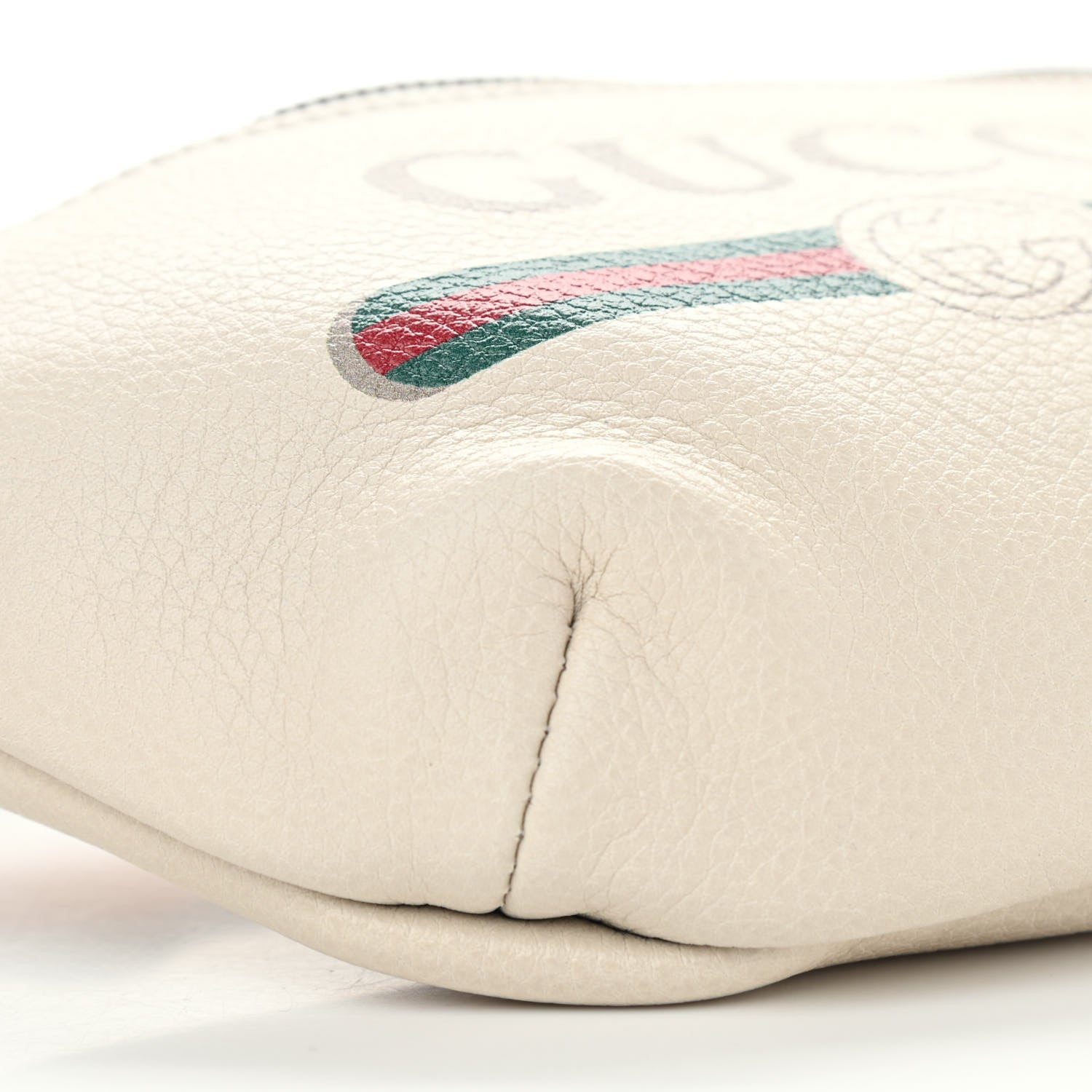Gucci Grained Calfskin Small Logo Belt Bag White 9 of 10