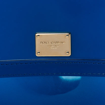 Dolce & Gabbana Rubber Semi Transparent Miss Sicily Satchel Blue 7 of 11