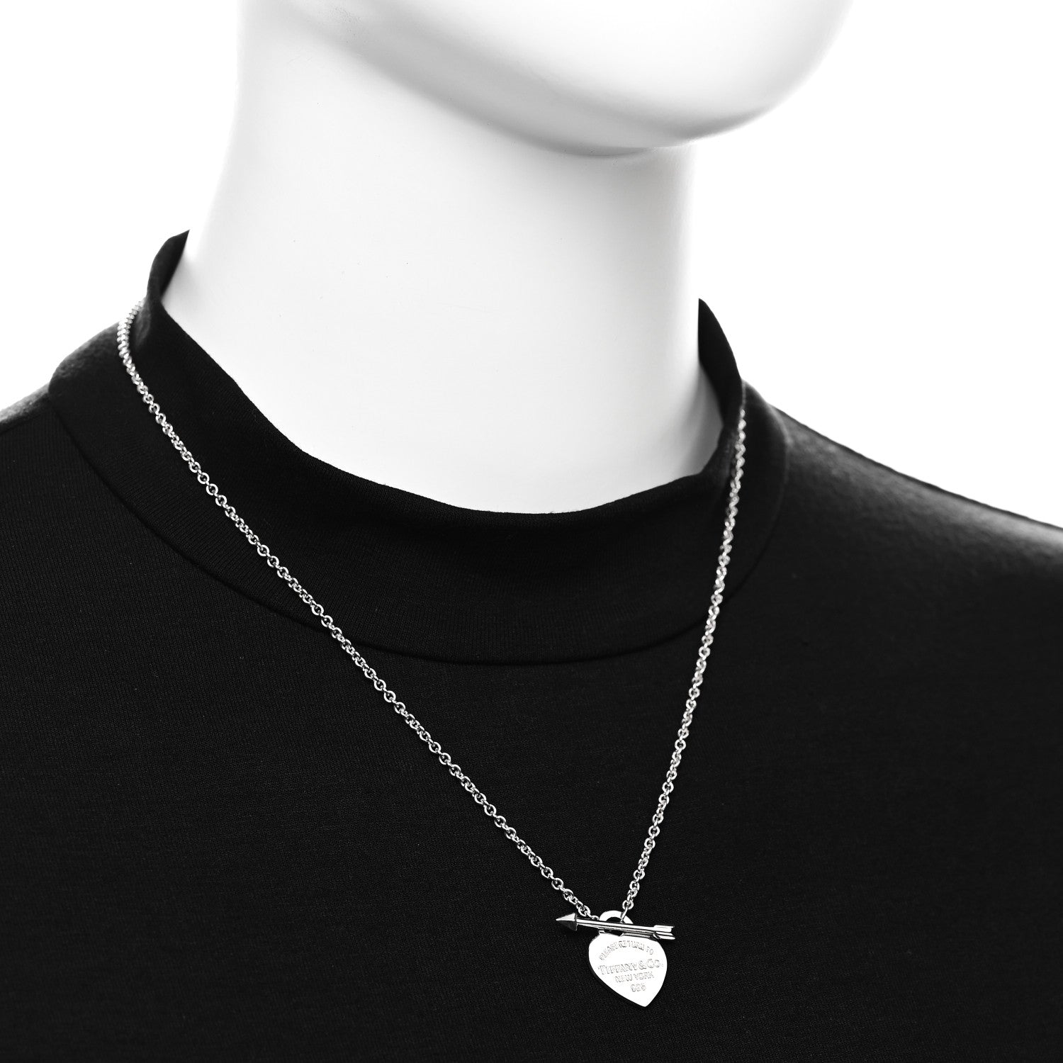 Tiffany Sterling Silver Small Return to Tiffany Lovestruck Pendant Necklace 2 of 5