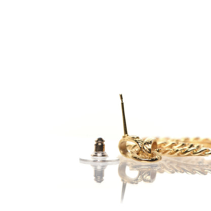 Chanel Metal CC Chain Drop Earrings Gold 6 of 9