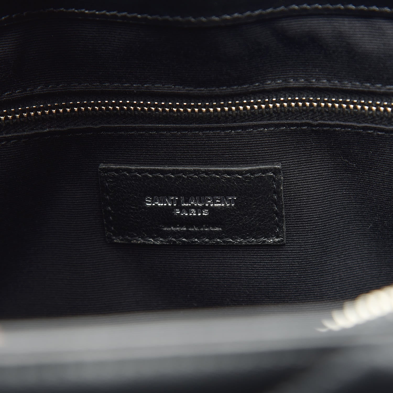 Saint Laurent Calfskin Y Quilted Monogram Large Loulou Shopper Black 8 of 10