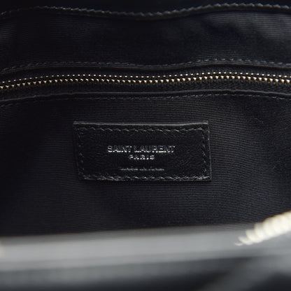 Saint Laurent Calfskin Y Quilted Monogram Large Loulou Shopper Black 8 of 10