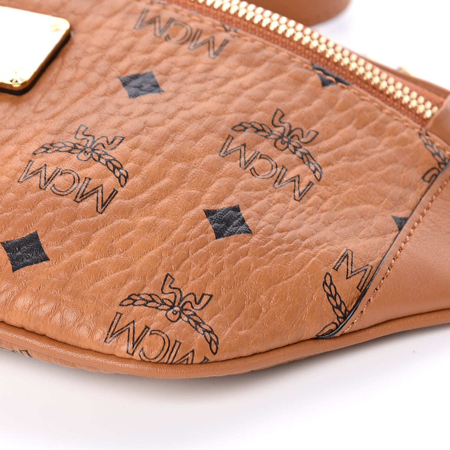 MCM Visetos Stark Belt Bag Cognac 8 of 9
