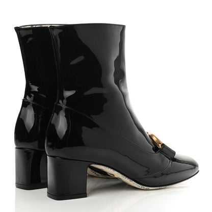 Gucci Vernice GG Victoire 55mm Ankle Boots 37 Black 4 of 9