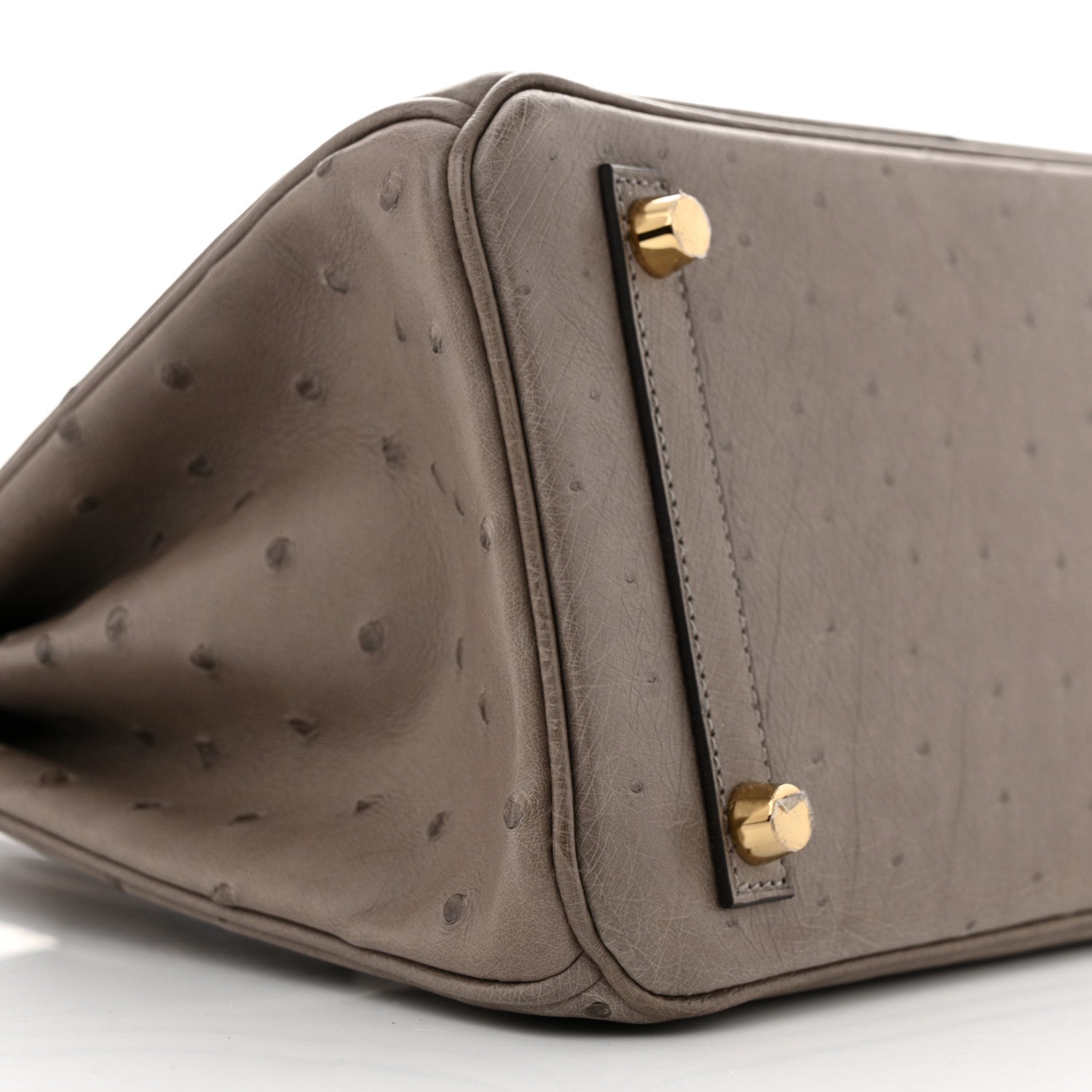 Hermes Ostrich Birkin 25 Gris Tourterelle 8 of 13