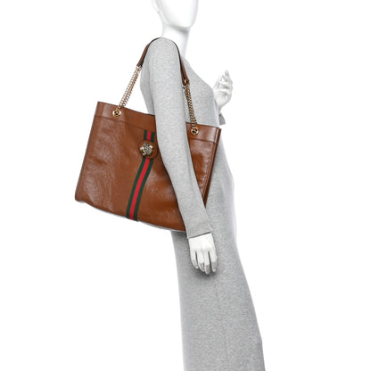 Gucci Calfskin Large Rajah Chain Tote Cuir 2 of 11